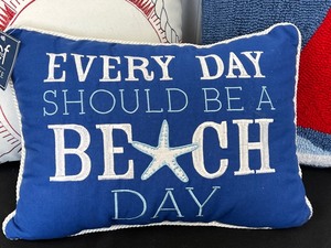Fun BeachNautical Themed Set of Three New Throw Pillows