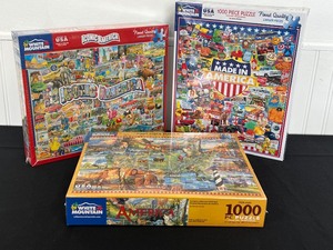 Three Americana Themed Puzzles - NEW