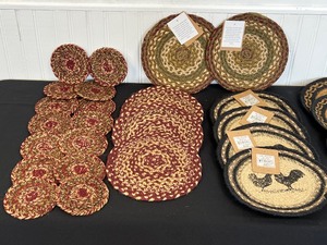Collection of Beautiful Braided Trivets and Coasters