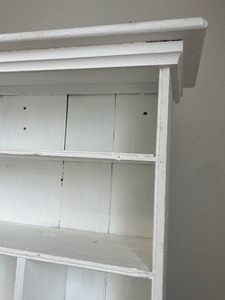 Shabby Chic Painted White Decorative Divided Shelf