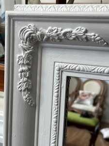 Vintage Painted White Decorative Wall Mirror