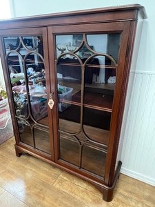 Charming Mahogany Glass Front Display Cabinet