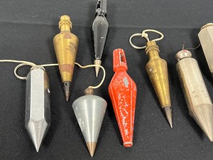 Collection of Nine Vintage Plumb Bobs