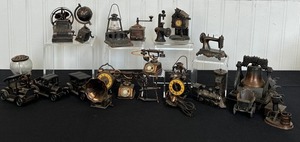 Collection of Metal Miniatures including Figural Pencil Sharpeners