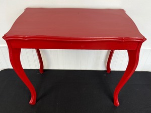 Red Painted Vintage Accent Table
