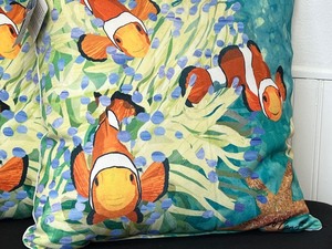 Set of Four Decorative Tropical Fish Pillows