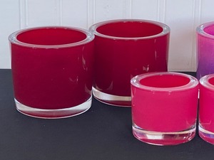 Bright and Colorful Glass Candle Holders