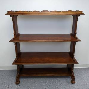 Vintage Tiered Wood Bookshelf