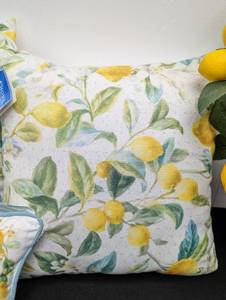 Lemon Motif Pillows and Faux Tree