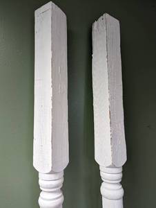 Pair of Painted Wood Pillars