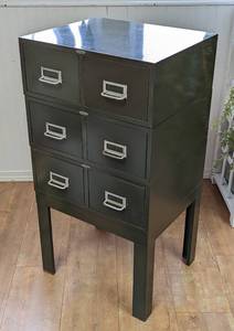Vintage Steel Stacking File Cabinet