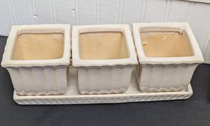 Pair of Small Ceramic Planters