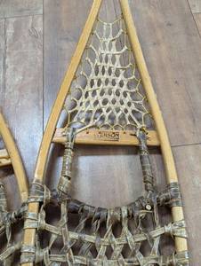 Pair of Vintage Iverson Wood Snowshoes
