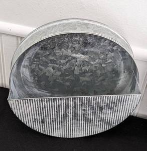 Pair of Galvanized Metal Wall Pockets