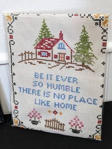 Pair of Vintage Cross Stitch Samplers