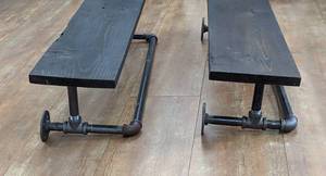 Pair of Industrial Style Wall Shelves