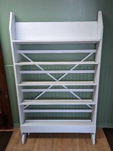 Vintage Painted Wood Bookshelf