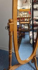 Wood Floor Mirror