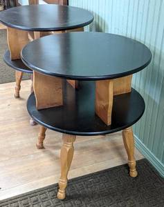 Pair of Vintage Tiered Accent Tables
