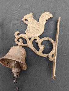 Pair of Cast Iron Wall Mount Squirrel Bells
