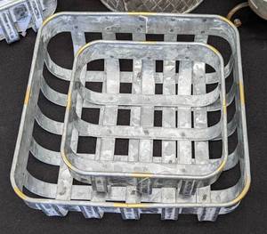 Galvanized Metal Bucket and Holders