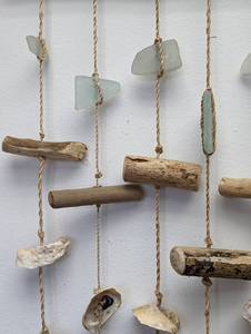 Pair of Sea Glass and Shell Hanging Chimes