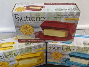 New Dish Towels and Butter Dishes
