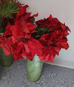 Faux Holiday Floral Arrangements