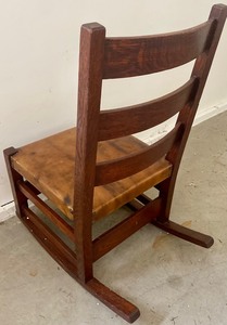 lot 78 image: Vintage Arts and Crafts Style Rocking Chair