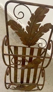 lot 80 image: Ornate Decorative Metal Magazine Rack