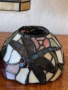 lot 69 image: Three Petite Stained Glass Lamp Shades