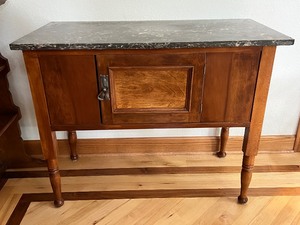 lot 34 image: Vintage Dry Sink with Marble Top