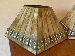 lot 94 image: Pair of Arts and Crafts Style Lamp Shades