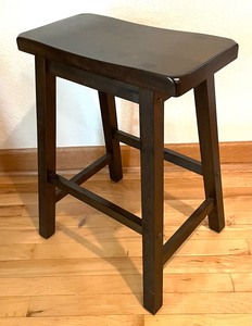 lot 174 image: 4 Wonderful Wooden Kitchen Stools
