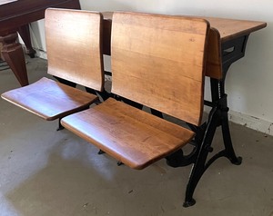 lot 180 image: Two Antique School Desks