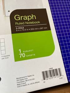 Graph Ruled Notebooks