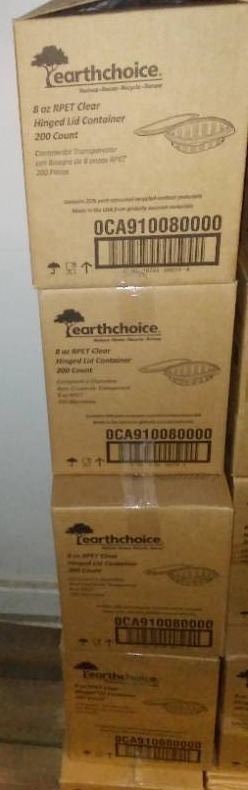 8 oz. Clear Hinged Container (5 Cases)