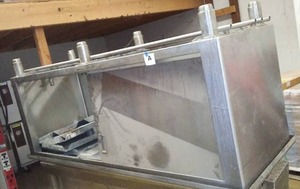 Stainless Steel Prep Table On Legs.