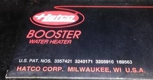 Hatco Water Heater Booster