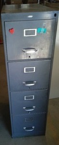 4 Drawer File Cabinet Gray