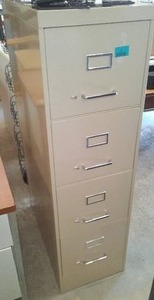 4 Drawer File Cabinet Cream