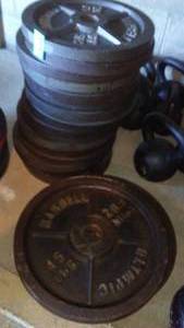 Dumbbell Weights. 35 and 45 lbs. and less