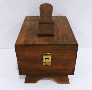 Vintage Wooden Shoeshine Box