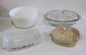 Vintage Pyrex and Corning Ware Glass Dishes