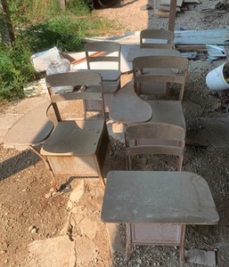 lot 405 image: Antique School Desks