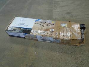 lot 704 image: MAINSTAYS Adjustable Metal Bed Frame - Adjusts from Twin to King Size.