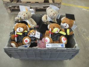 lot 717 image: CLOSEOUT BIN OF GRADUATION STUFFED ANIMALS, SOME ARE RECORDABLE (SEE PHOTOS)