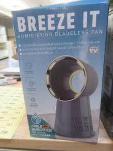lot 723 image: BREEZE IT HUMIDIFYING BLADELESS FAN (CUSTOMER RETURN)