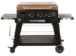 lot 770 image: Pit Boss Sierra 3 Burner Non-Stick Griddle, PB3BGD2 - Wheel Slightly Bent or Loose.