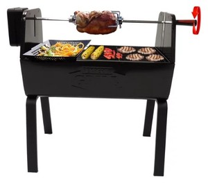 lot 775 image: Expert Grill Charcoal Portable Rotisserie BBQ Grill